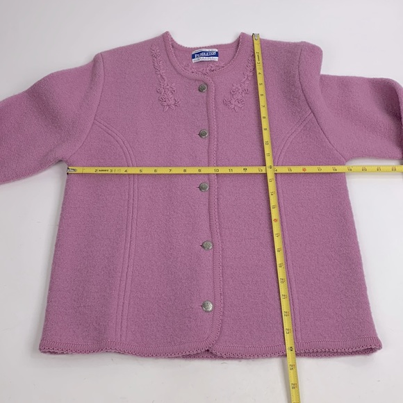 Pendleton Vintage Wool Button up Sweater Cardigan Purple Lavender Size Medium - Picture 10 of 13